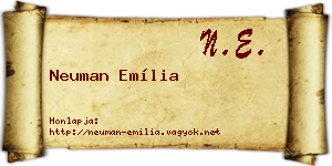 Neuman Emília névjegykártya